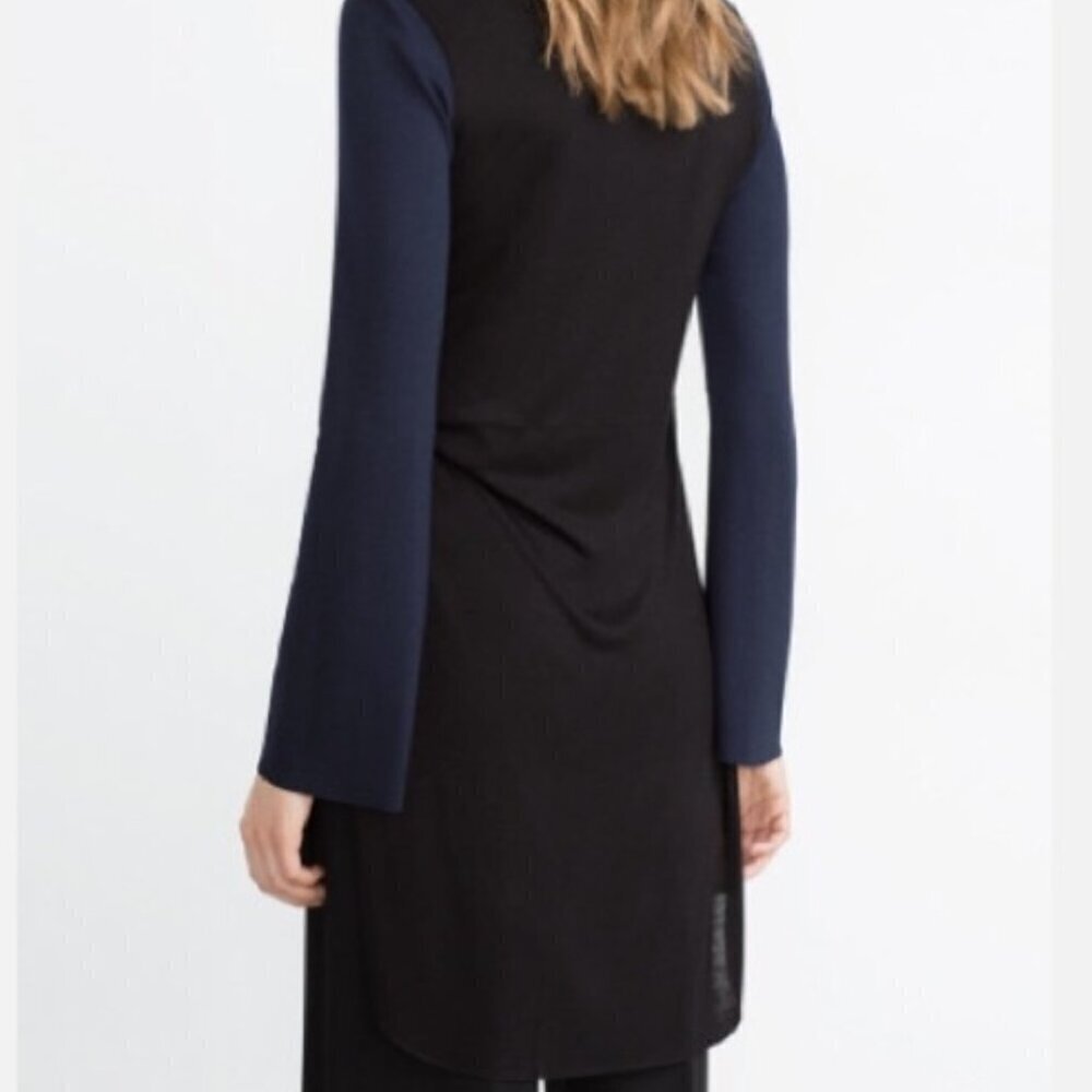 Zara W&B Navy and Black Long Sleeve Tunic Women’s Size M - Picture 8 of 12